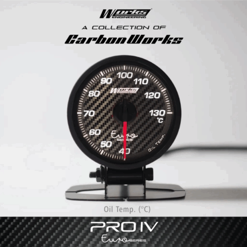 Works Engineering Pro IV 52mm Euro Series Gauge – Engine / Transmission Oil Temperature Gauge