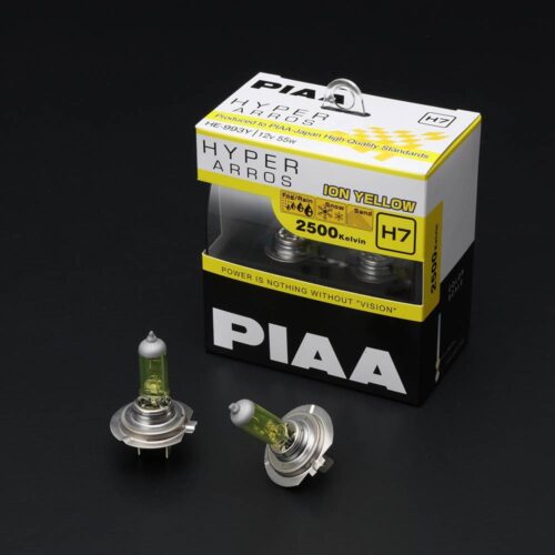 PIAA Hyper Arros 2500K Ion Yellow Halogen Bulb Kit (2pcs) – H7