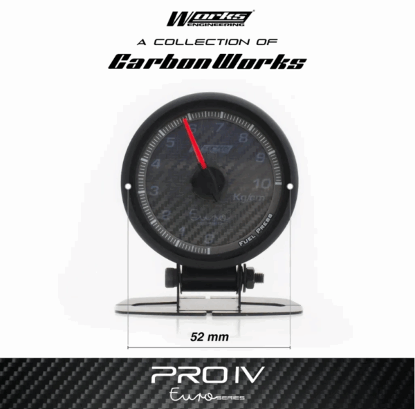 Works Engineering Pro IV 52mm Euro Series Gauge - 3 Bar Boost Gauge - Image 4