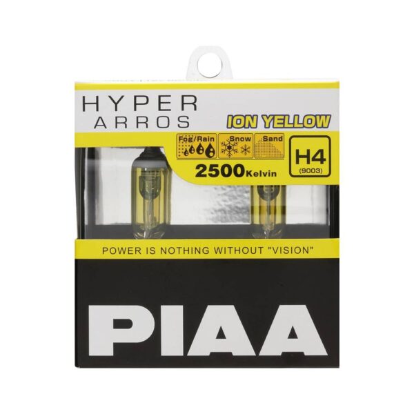PIAA Hyper Arros 2500K Ion Yellow Halogen Bulb Kit (2pcs) - H4 - Image 2