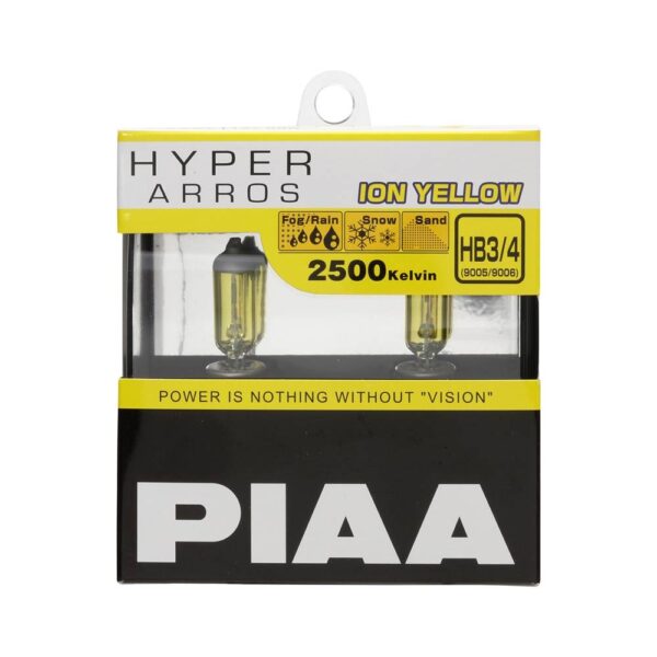 PIAA Hyper Arros 2500K Ion Yellow Halogen Bulb Kit (2pcs) - HB3/HB4 - Image 2