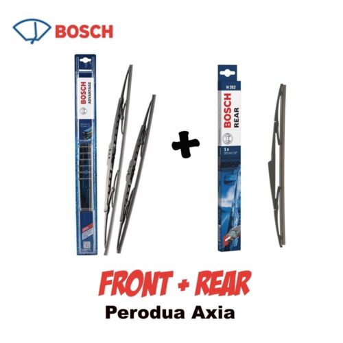 [Front + Rear] Perodua Axia 2014+ Bosch Wiper Set