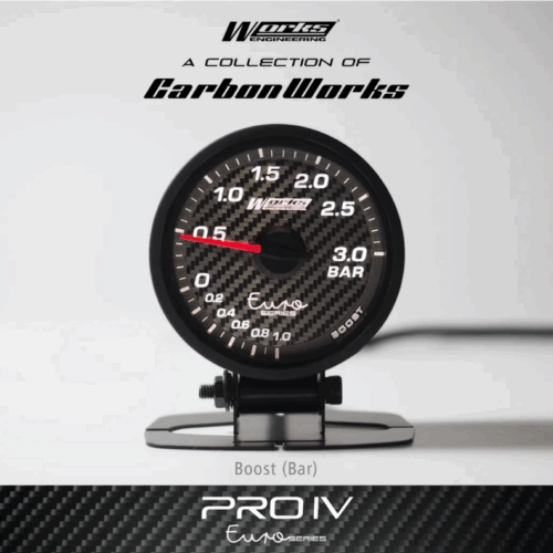 Works Engineering Pro IV 52mm Euro Series Gauge – 3 Bar Boost Gauge