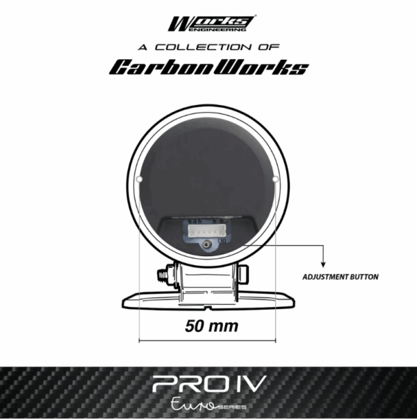 Works Engineering Pro IV 52mm Euro Series Gauge - 3 Bar Boost Gauge - Image 7